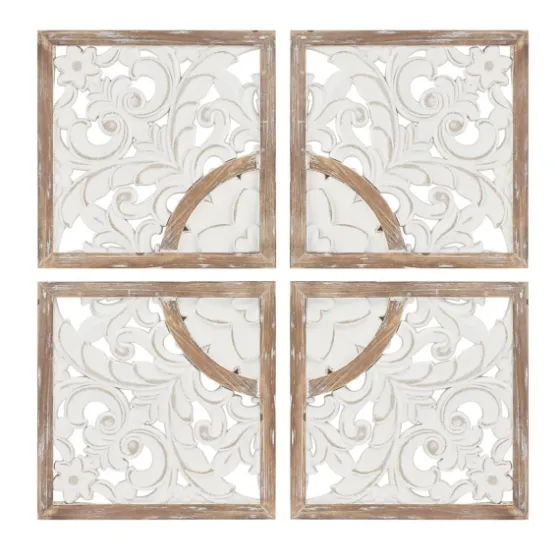 And Brown 4-Pc. Medallion Plaque-Kirkland's Home Discount