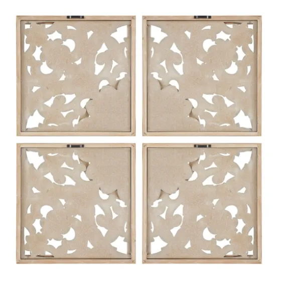 And Brown 4-Pc. Medallion Plaque-Kirkland's Home Discount