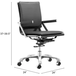 And Chrome Ergonomic Office Chair-Kirkland's Home Shop