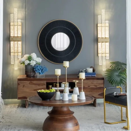 And Gold Double Ribbed Wall Mirror-Kirkland's Home Outlet