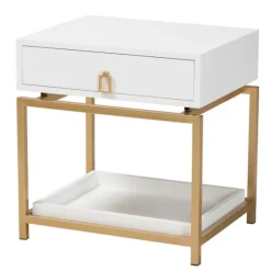 And Gold 1-Drawer Nightstand-Kirkland's Home Best Sale