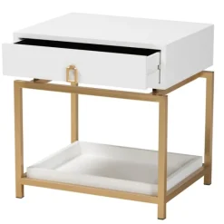 And Gold 1-Drawer Nightstand-Kirkland's Home Best Sale