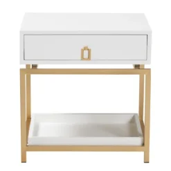 And Gold 1-Drawer Nightstand-Kirkland's Home Best Sale