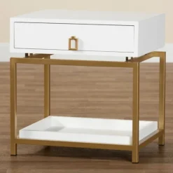 And Gold 1-Drawer Nightstand-Kirkland's Home Best Sale