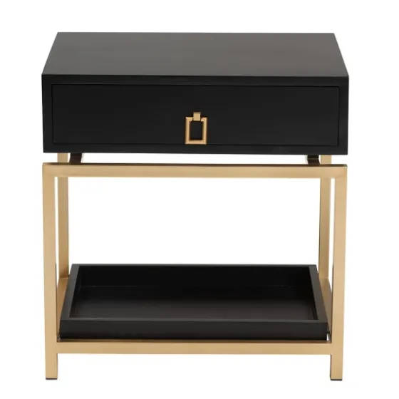 And Gold 1-Drawer Nightstand-Kirkland's Home Clearance