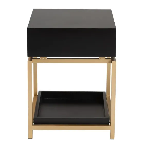 And Gold 1-Drawer Nightstand-Kirkland's Home Clearance