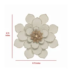 And Gold Metal Flower Small Wall Plaque-Kirkland's Home Outlet