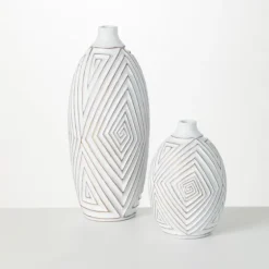 And Gold Ribbed Mod Vases, Set Of 2-Kirkland's Home Sale