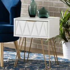 And Gold Single Drawer Accent Table-Kirkland's Home Shop