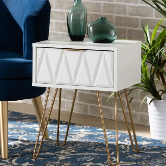 And Gold Single Drawer Accent Table-Kirkland's Home Shop