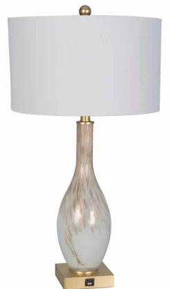 And Gold Swirl Glass Table Lamps, Set Of 2-Kirkland's Home Clearance