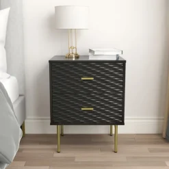 And Gold Wave Nightstand-Kirkland's Home Online