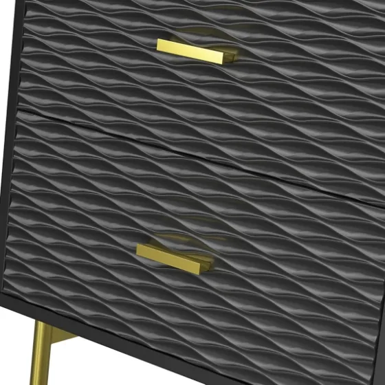 And Gold Wave Nightstand-Kirkland's Home Online