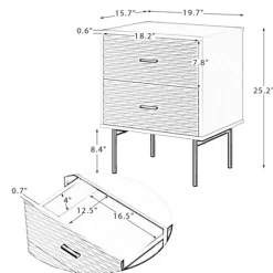 And Gold Wave Nightstand-Kirkland's Home Hot