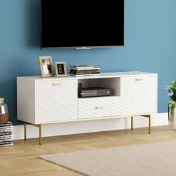 And Gold Wave Tv Stand-Kirkland's Home Store