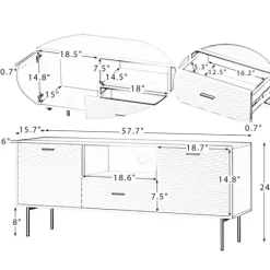 And Gold Wave Tv Stand-Kirkland's Home Store