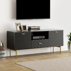 And Gold Wave Tv Stand-Kirkland's Home Outlet