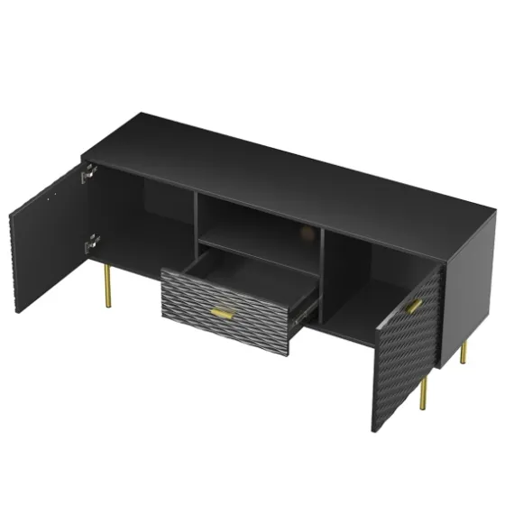 And Gold Wave Tv Stand-Kirkland's Home Outlet