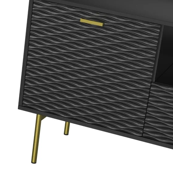 And Gold Wave Tv Stand-Kirkland's Home Outlet