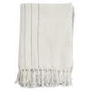 And Gray Striped And Fringe Throw Blanket-Kirkland's Home Cheap