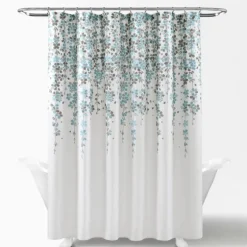 And Gray Weeping Flower Shower Curtain-Kirkland's Home Online