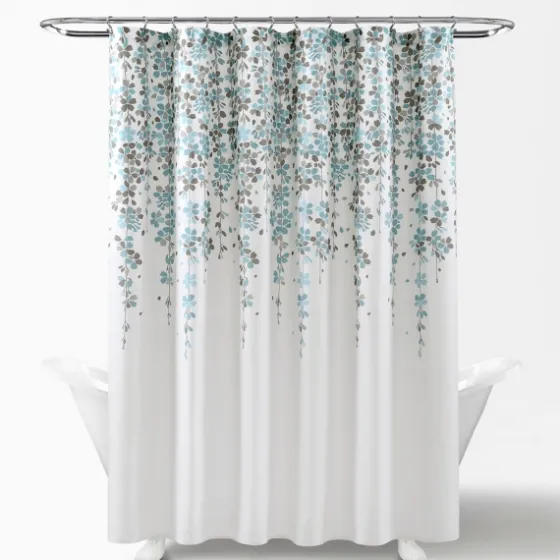 And Gray Weeping Flower Shower Curtain-Kirkland's Home Online