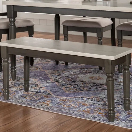 And Gray Wood Two Tone Dining Bench-Kirkland's Home Sale