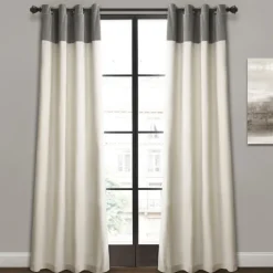 And Ivory Millie Curtain Panel Set, 84 In.-Kirkland's Home Cheap