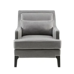 And Ivory Trim Upholstered Armchair-Kirkland's Home Sale