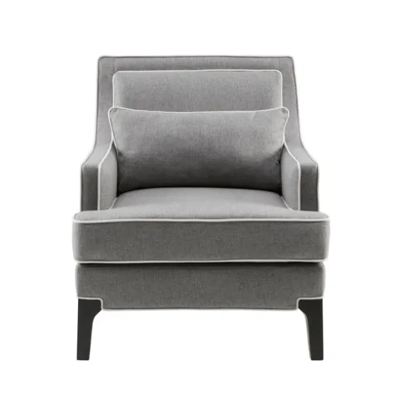 And Ivory Trim Upholstered Armchair-Kirkland's Home Sale