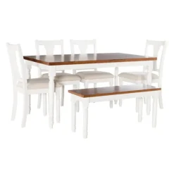 And Light Brown Wood 6-Pc. Dining Set-Kirkland's Home New