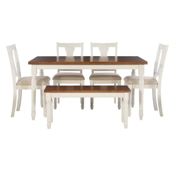 And Light Brown Wood 6-Pc. Dining Set-Kirkland's Home New