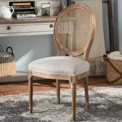 And Natural Cane Oval Back Dining Chair-Kirkland's Home Clearance