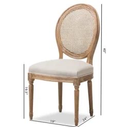 And Natural Cane Oval Back Dining Chair-Kirkland's Home Clearance