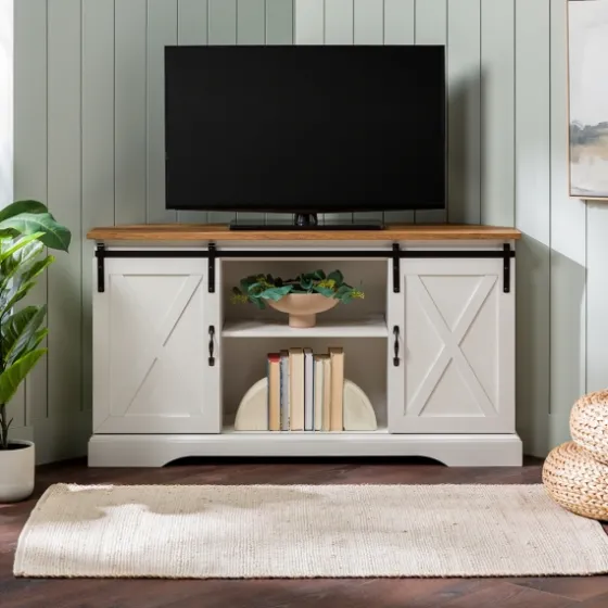 And Natural Sliding Barn Door Tv Stand-Kirkland's Home Best