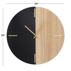 And Natural 2-Tone Wood Wall Clock-Kirkland's Home Online