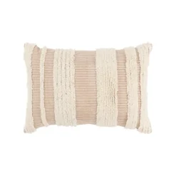 And Natural Tufted Stripes Lumbar Pillow-Kirkland's Home New