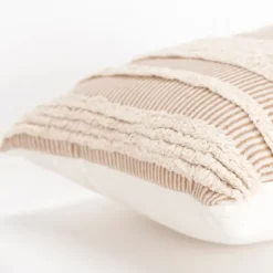 And Natural Tufted Stripes Lumbar Pillow-Kirkland's Home New