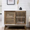 And Oak Sliding Slat Door Console Table-Kirkland's Home Sale