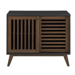 And Walnut Sliding Slat Door Console Table-Kirkland's Home Clearance