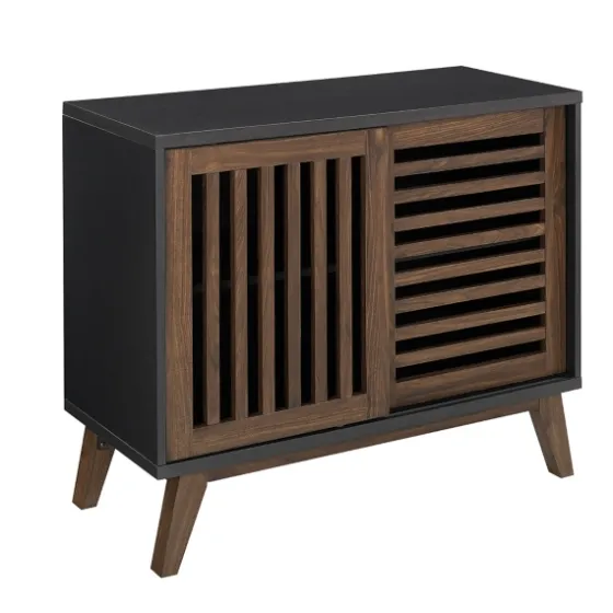 And Walnut Sliding Slat Door Console Table-Kirkland's Home Clearance