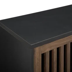 And Walnut Sliding Slat Door Console Table-Kirkland's Home Clearance