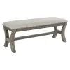 And Wash Nailhead Trim Bench-Kirkland's Home Online