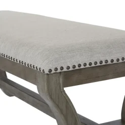 And Wash Nailhead Trim Bench-Kirkland's Home Online