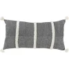 And White Artisanal Stripes Lumbar Pillow-Kirkland's Home Best Sale