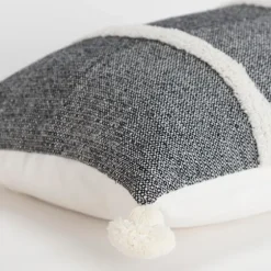 And White Artisanal Stripes Lumbar Pillow-Kirkland's Home Best Sale