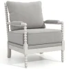 And White Beaded Frame Accent Chair-Kirkland's Home Store