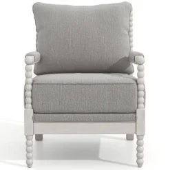 And White Beaded Frame Accent Chair-Kirkland's Home Store