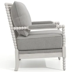 And White Beaded Frame Accent Chair-Kirkland's Home Store