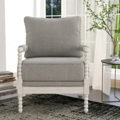 And White Beaded Frame Accent Chair-Kirkland's Home Store